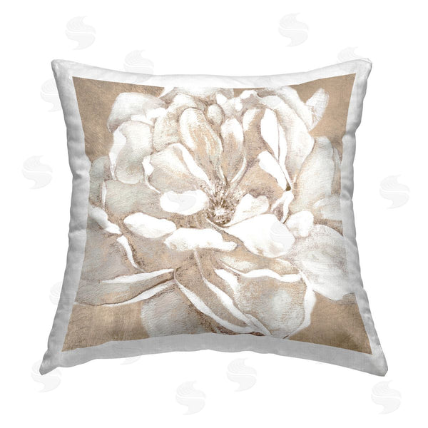stupell industries Carol Robinson | Blushing Peony Bloom Printed Throw Pillow