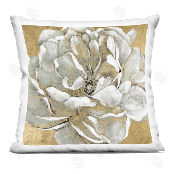 stupell industries Carol Robinson | Blushing White Magnolia Flower Abstract Floral Printed Throw Pillow