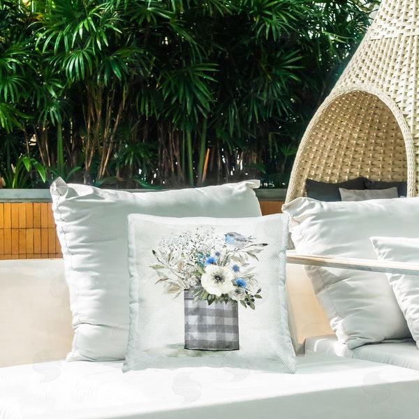 Stupell Industries Carol Robinson | Bouquet In Country Tin Printed Throw Pillow