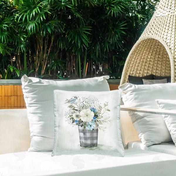 Stupell Industries Carol Robinson | Bouquet In Plaid Tin Printed Throw Pillow