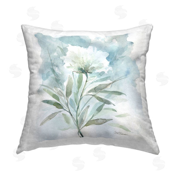 stupell industries Carol Robinson | Budding Thistle Bloom Printed Throw Pillow