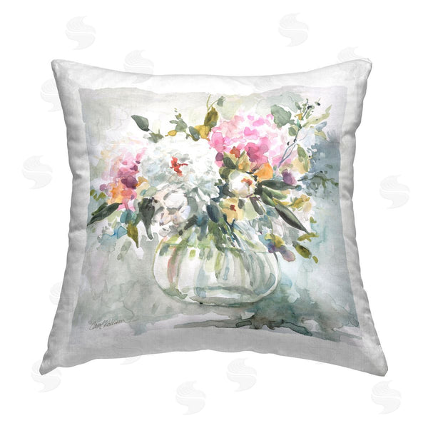 stupell industries Carol Robinson | Casual Vase Arrangement Printed Throw Pillow