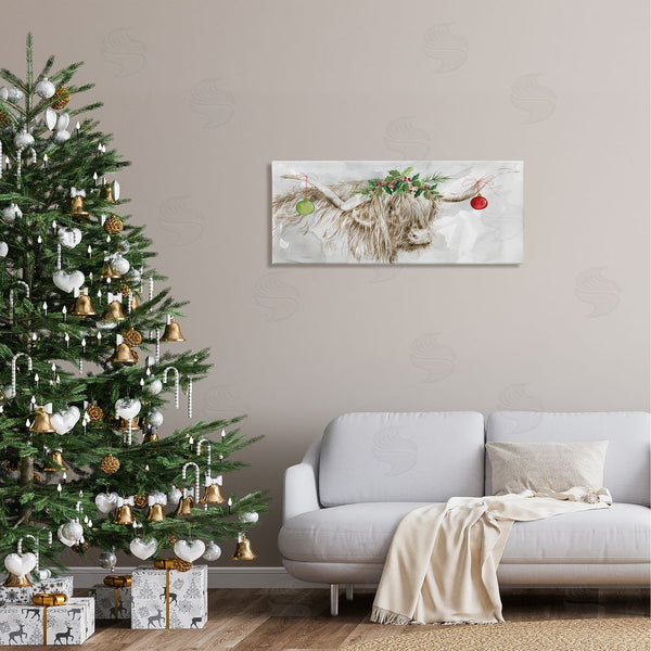 Stupell Industries Carol Robinson | Cattle With Christmas Ornaments Wall Art