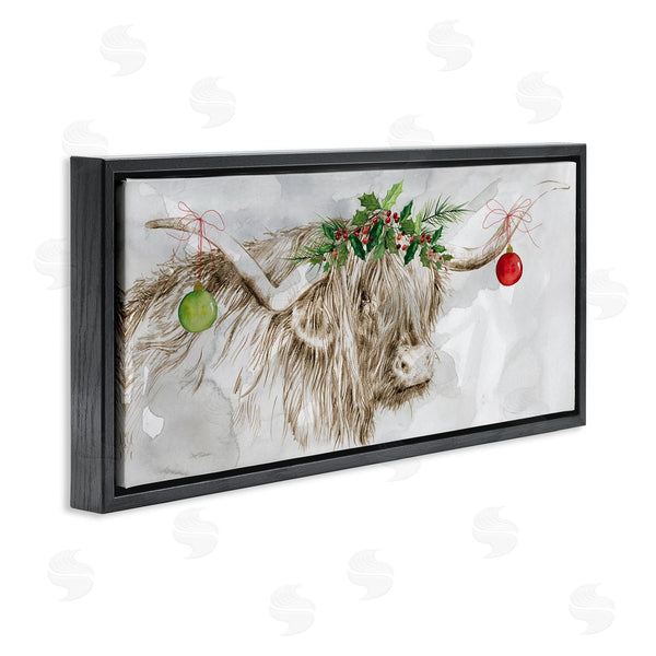 Stupell Industries Carol Robinson | Cattle With Christmas Ornaments Wall Art