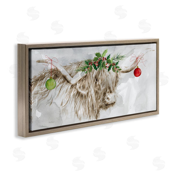 Stupell Industries Carol Robinson | Cattle With Christmas Ornaments Wall Art