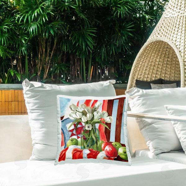 Stupell Industries Carol Robinson | Celebratory July Tulips Printed Throw Pillow