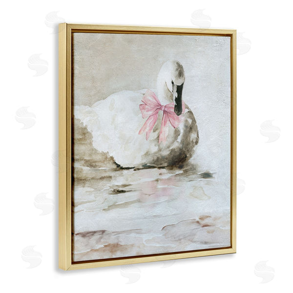 Stupell Industries Carol Robinson | Charming Duck With Pink Bow