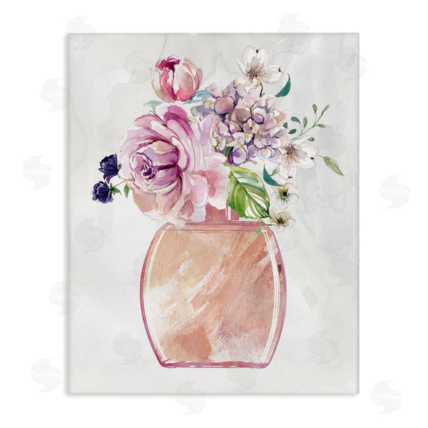 stupell industries Carol Robinson | Chic Cottage Florals in Pink Glam Fragrance Bottle Wall Art
