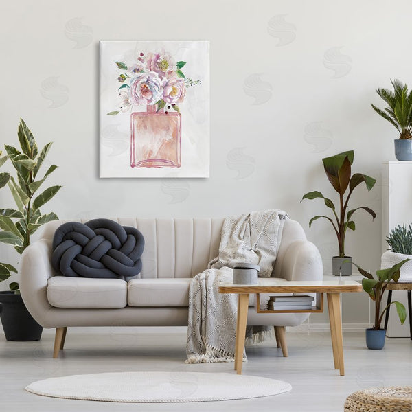 Stupell Industries Carol Robinson | Chic Purple Pink Florals In Fashion Fragrance Bottle Wall Art