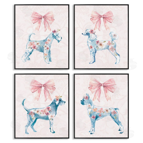 Stupell Industries Carol Robinson | Chic Stylish Pastel Dogs Wall Art