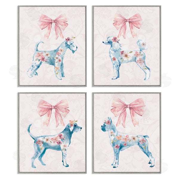 Stupell Industries Carol Robinson | Chic Stylish Pastel Dogs Wall Art