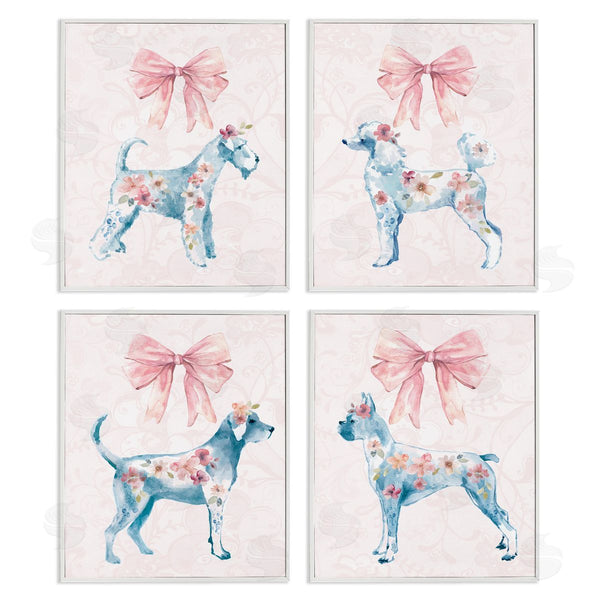 Stupell Industries Carol Robinson | Chic Stylish Pastel Dogs Wall Art