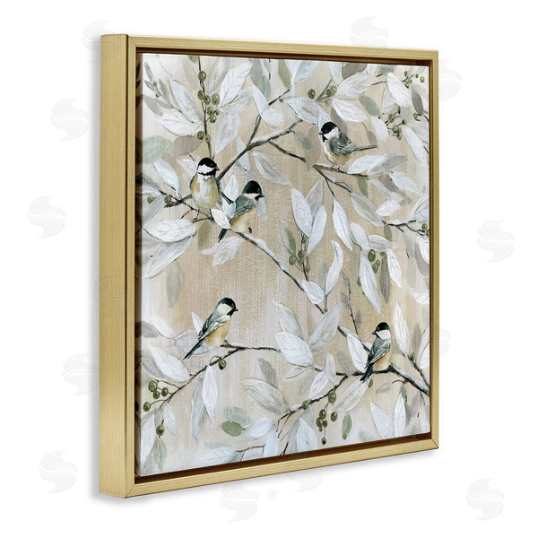 Stupell Industries Carol Robinson | Chickadee Birds On Branches