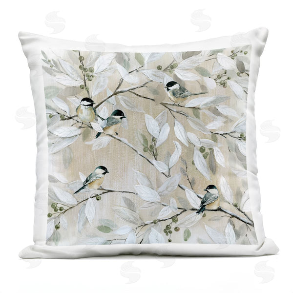 Stupell Industries Carol Robinson | Chickadee Birds On Tree Printed Throw Pillow