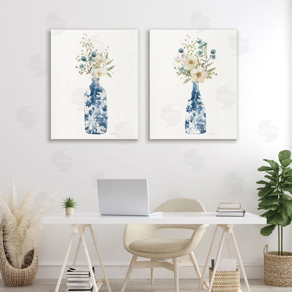 Stupell Industries Carol Robinson | Chinoiserie Blooms White Bouquets