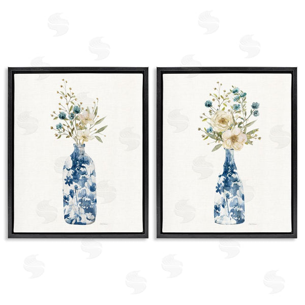 Stupell Industries Carol Robinson | Chinoiserie Blooms White Bouquets