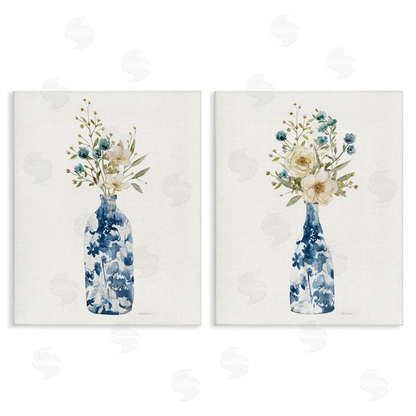 stupell industries Carol Robinson | Chinoiserie Blooms White Bouquets