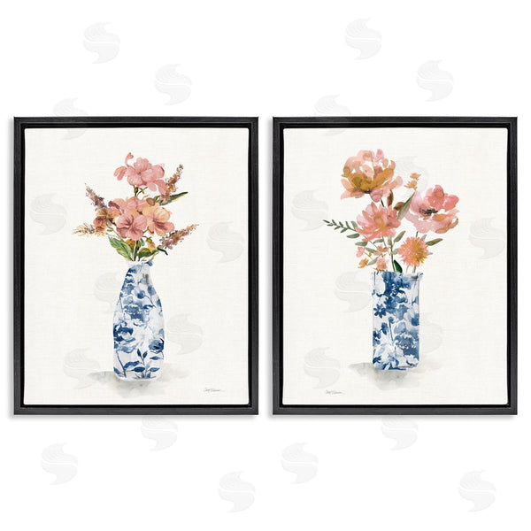 Stupell Industries Carol Robinson | Chinoiserie Florals Pink Bouquets