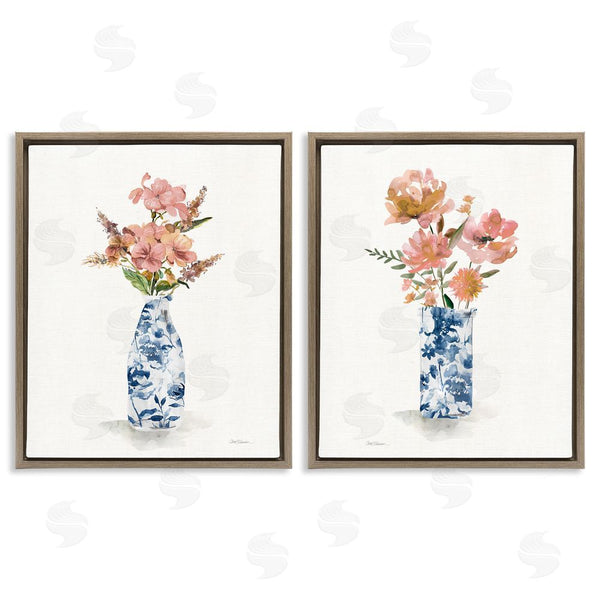 Stupell Industries Carol Robinson | Chinoiserie Florals Pink Bouquets