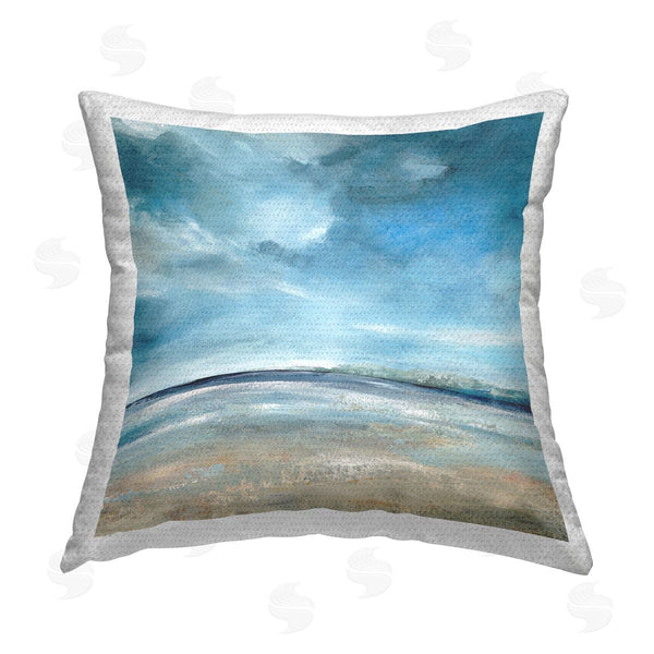 Stupell Industries Carol Robinson | Clouds & Sunshine Beach Printed Throw Pillow