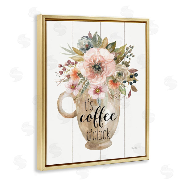 Stupell Industries Carol Robinson | Coffee O'Clock Floral Mug