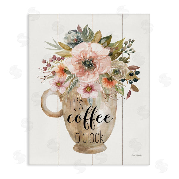 stupell industries Carol Robinson | Coffee O'Clock Floral Mug