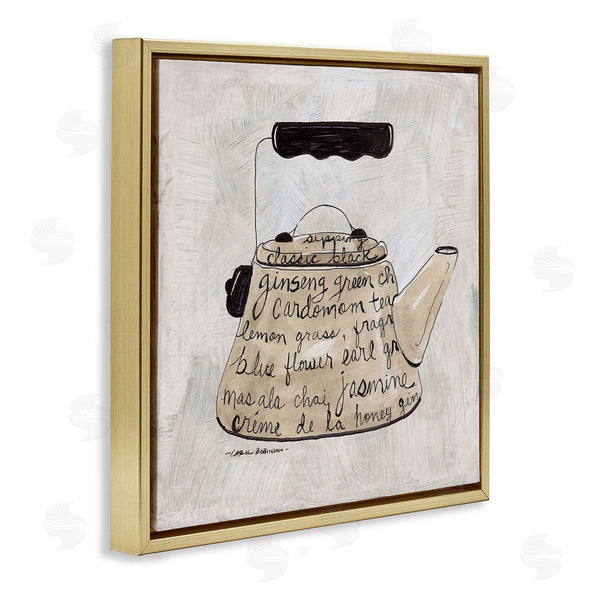 Stupell Industries Carol Robinson | Coffee & Tea Kettle Phrases