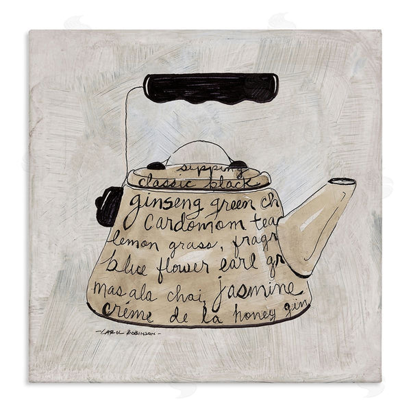 stupell industries Carol Robinson | Coffee & Tea Kettle Phrases