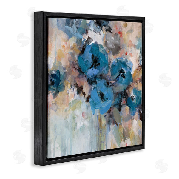 Stupell Industries Carol Robinson | Contemporary Blue Flowers Arrangement Impressionist Brushstrokes Wall Art