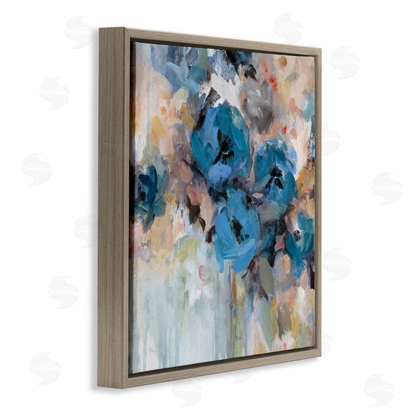 Stupell Industries Carol Robinson | Contemporary Blue Flowers Arrangement Impressionist Brushstrokes Wall Art