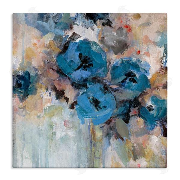 stupell industries Carol Robinson | Contemporary Blue Flowers Arrangement Impressionist Brushstrokes Wall Art