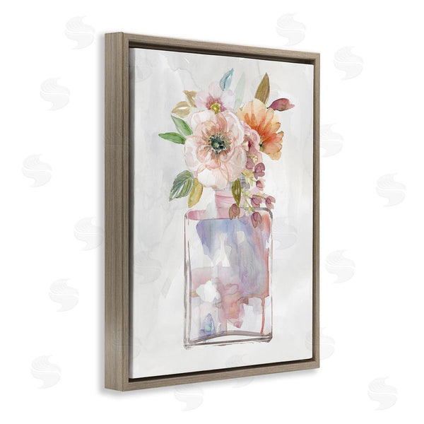 Stupell Industries Carol Robinson | Contemporary Floral Bouquet With Chic Fragrance Bottle Wall Art