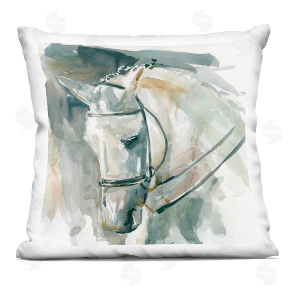 stupell industries Carol Robinson | Contemporary Horse Portrait Printed Throw Pillow