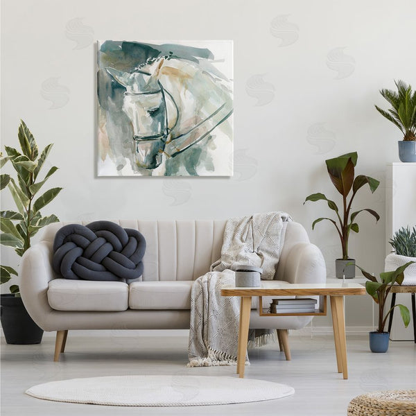 Stupell Industries Carol Robinson | Contemporary Horse Portrait Solemn Equestrian Pose Wall Art