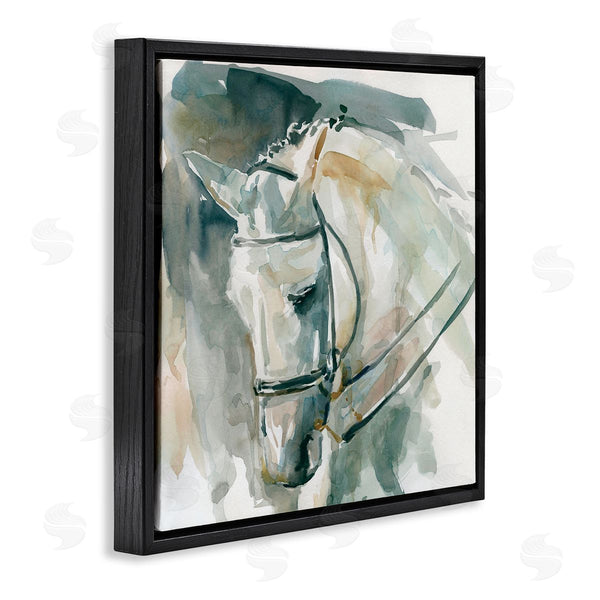 Stupell Industries Carol Robinson | Contemporary Horse Portrait Solemn Equestrian Pose Wall Art
