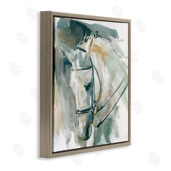 Stupell Industries Carol Robinson | Contemporary Horse Portrait Solemn Equestrian Pose Wall Art