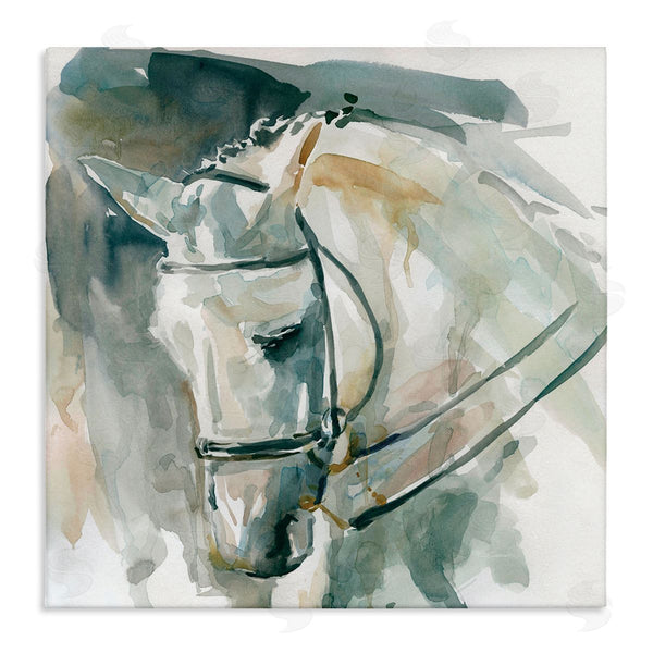 stupell industries Carol Robinson | Contemporary Horse Portrait Solemn Equestrian Pose Wall Art