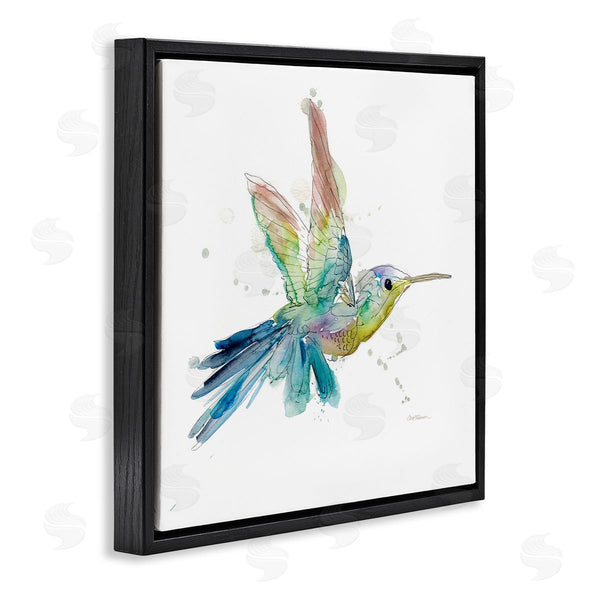 Stupell Industries Carol Robinson | Contemporary Hummingbird Animal Minimal Rainbow Watercolor Wall Art