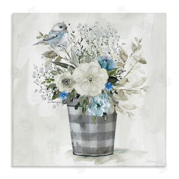 stupell industries Carol Robinson | Cottage Blooms Plaid Vase Wall Art