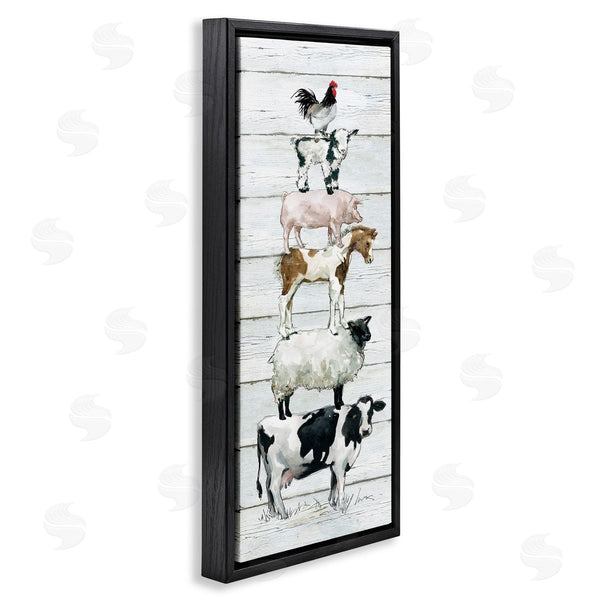 Stupell Industries Carol Robinson | Country Farm Animal Stack Wall Art