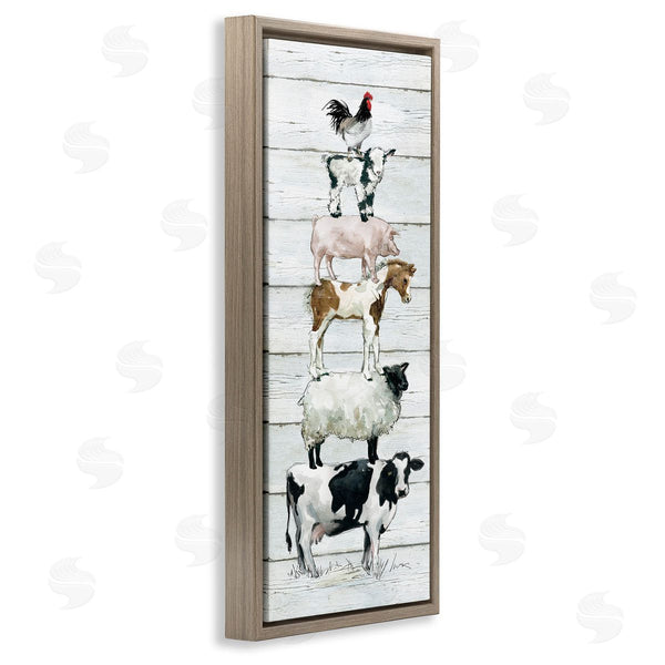 Stupell Industries Carol Robinson | Country Farm Animal Stack Wall Art