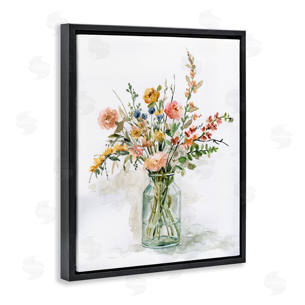 Stupell Industries Carol Robinson | Country Meadow Roses Floral Bouquet Watercolor Still Life Wall Art