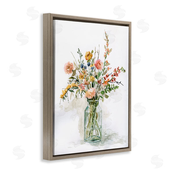 Stupell Industries Carol Robinson | Country Meadow Roses Floral Bouquet Watercolor Still Life Wall Art