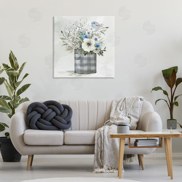 Stupell Industries Carol Robinson | Country Plaid Flower Vase Wall Art