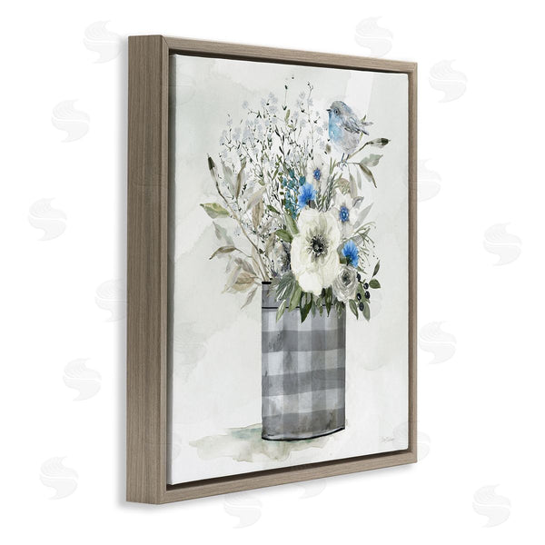 Stupell Industries Carol Robinson | Country Plaid Flower Vase Wall Art