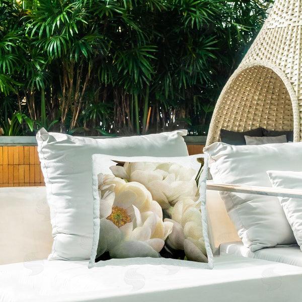 Stupell Industries Carol Robinson | Curved Floral Blooms Printed Throw Pillow