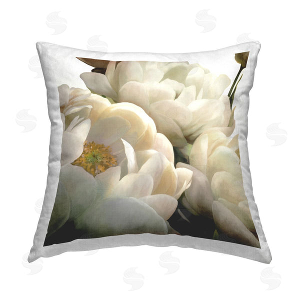stupell industries Carol Robinson | Curved Floral Blooms Printed Throw Pillow