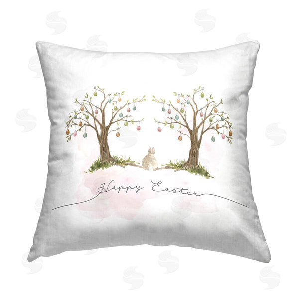 stupell industries Carol Robinson | Easter Egg Trees Printed Throw Pillow