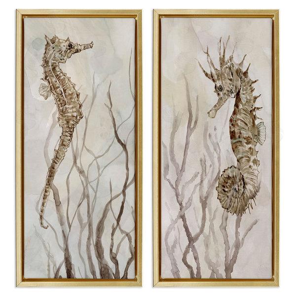 Stupell Industries Carol Robinson | Enchanted Sea Horse & Ocean Algae Wall Art