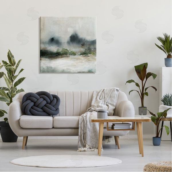 Stupell Industries Carol Robinson | Enigmatic Foggy Mountain Abstract Landscape Scene Wall Art